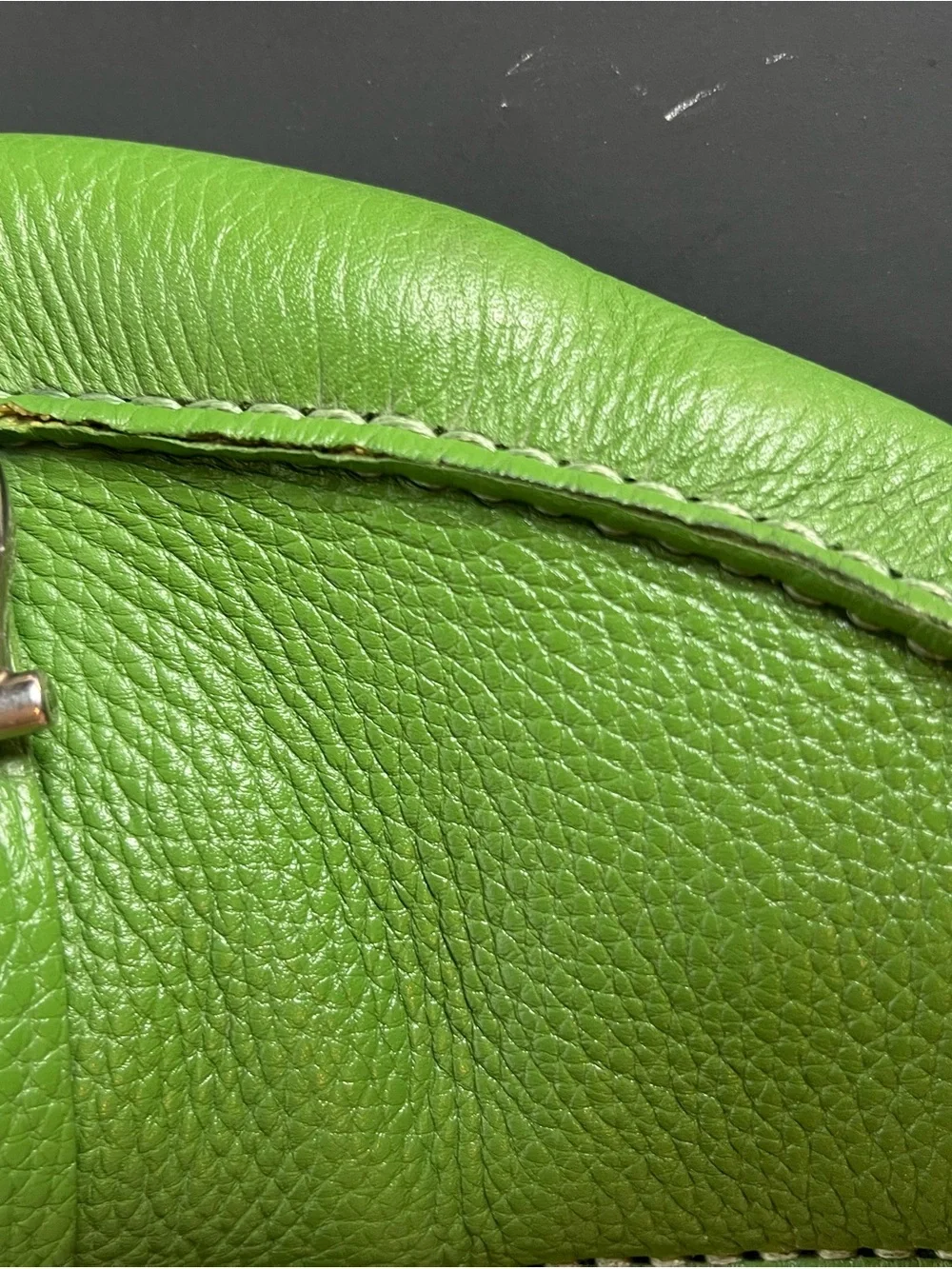 Salvatore Ferragamo Men’s Green Leather Buckle Driver Loafers Slip-On US 10 EE